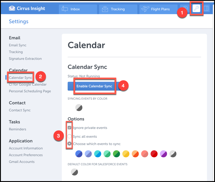 How do I enable and set up Calendar Sync? | Cirrus Insight