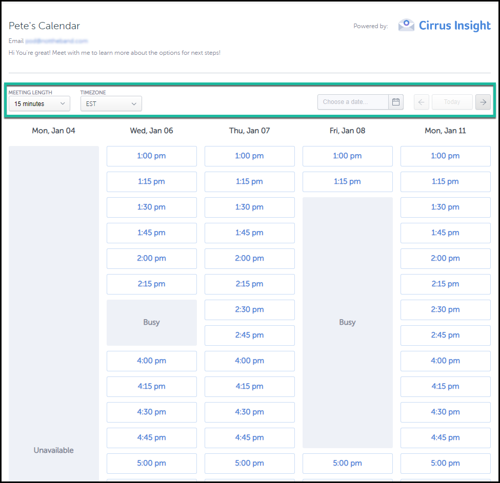 cirrus insight tab for google calendar