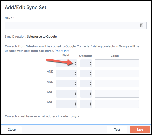 How are Sync Sets used with the Contact Sync feature?