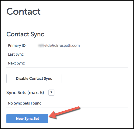 How are Sync Sets used with the Contact Sync feature?