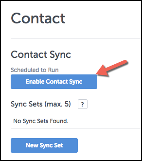 How are Sync Sets used with the Contact Sync feature?